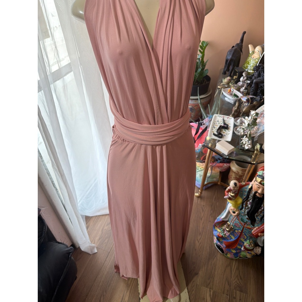 Hot Miami Styles Mauve Pink Convertible Multi-Way Infinity Maxi Dress Large